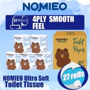【While stocks last!】Nomieo Toilet Paper 27 Rolls 4plys Ultra Soft Toilet Tissue